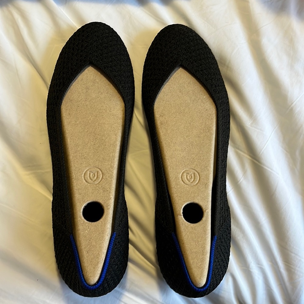 BNIB Rothy’s black honeycomb flats - never worn - no longer avail online.  12.5